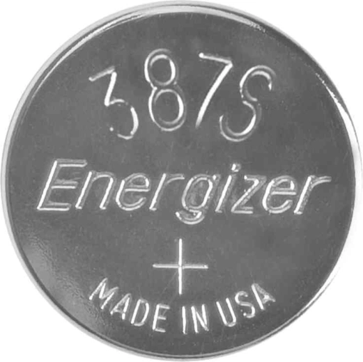 Pulksteņa sudraba oksīda baterija Energizer 387, 1,55 V, 63 mAh