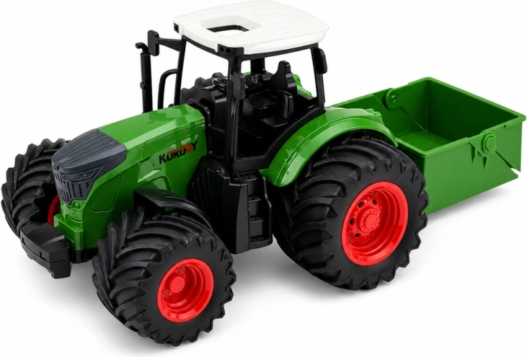 Traktors ar pievienojamu izkliedētāju