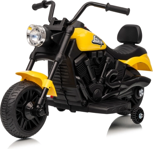 Kids' electric motorcycle STAR yellow