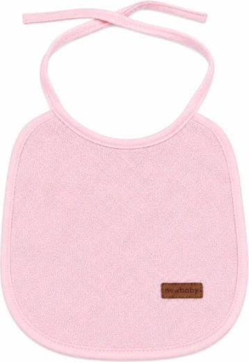 New Baby children’s terry bib with PVC backing, pink - 1 piece
