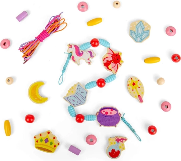 Bigjigs Toys koka pērlīšu komplekts Mystical Magic