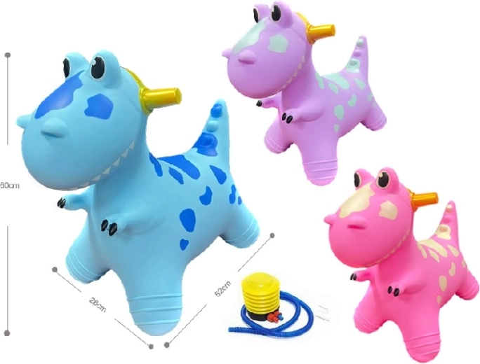 Bērnu lēkājošs dinozaurs ar pumpīti