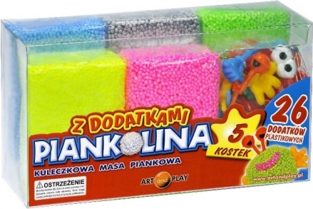 Foam modeling clay 5 colors with 26 accessories