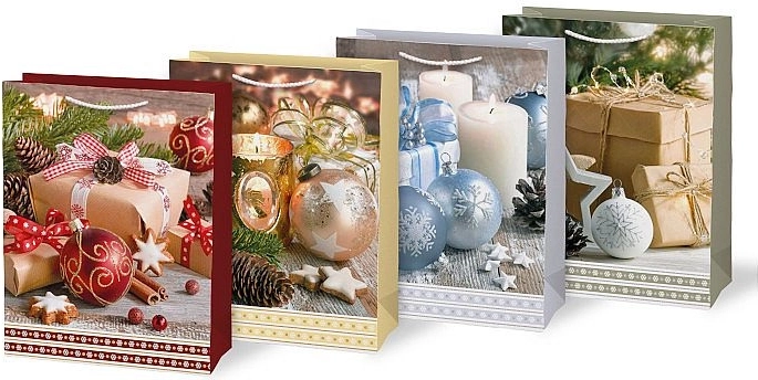 Christmas Paper Gift Bag A5 with Print - 1 Piece