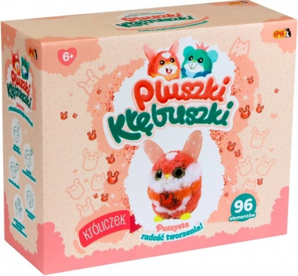 Radošo plīša rotaļlietu radošais komplekts “Trusītis”, 96 gabali