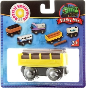 Vláčky Max Wooden Log Wagon