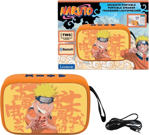 Pārnēsājams Bluetooth skaļrunis NARUTO ar auduma pārklājumu Lexibook