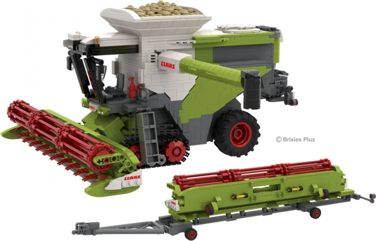 Konstruktors BRIXIES Plus Claas Lexion 8900 Terra Trac ar piekabi