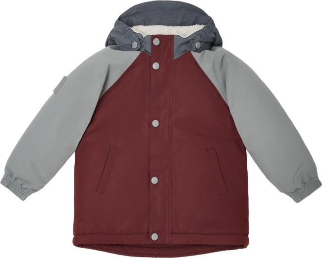 Ziemas jaka Leokid color block redwood, izm. 92 (2–3 gadi)
