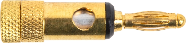 Gold-plated black banana connector