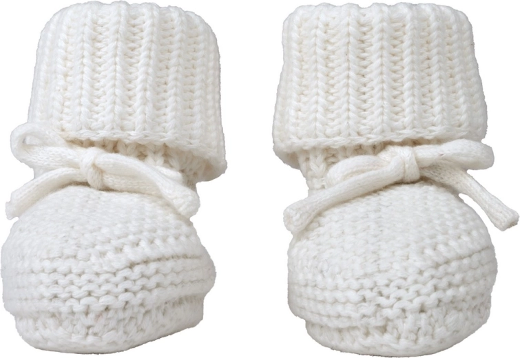 Lodger adītas čībiņas Slipper Knit Cloud Dancer 0–6 mēneši