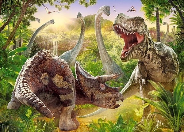 Puzzle 180 pieces Dinosaur Battle