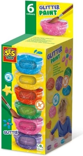 SES Creative plakātu mirdzošās krāsas 6 × 45 ml