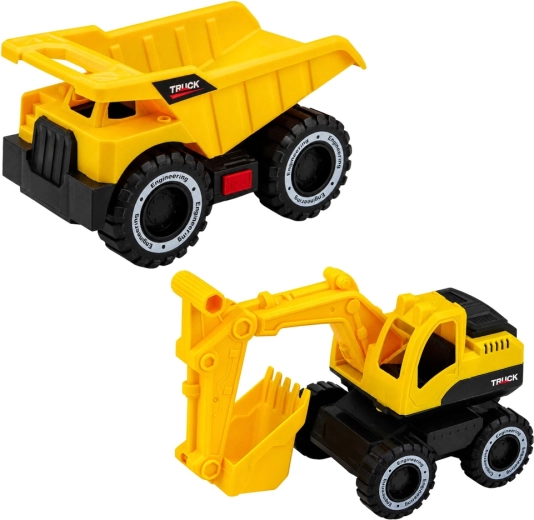Two vehicles for construction play