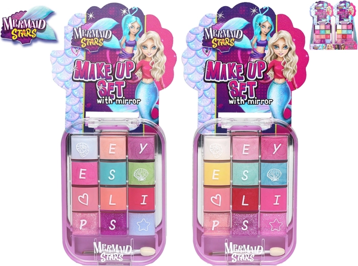 Bērnu grima palete ar spogulīti Mermaid Stars