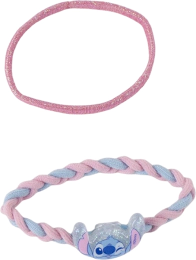 Matu gumija un pīta galvas lenta ar Stitch piekariņu