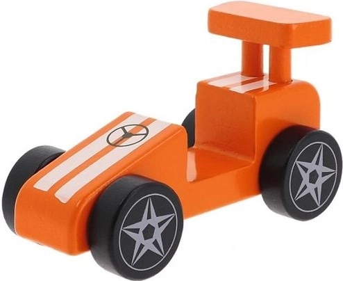 Trefl koka rotaļlieta sacīkšu auto oranžs