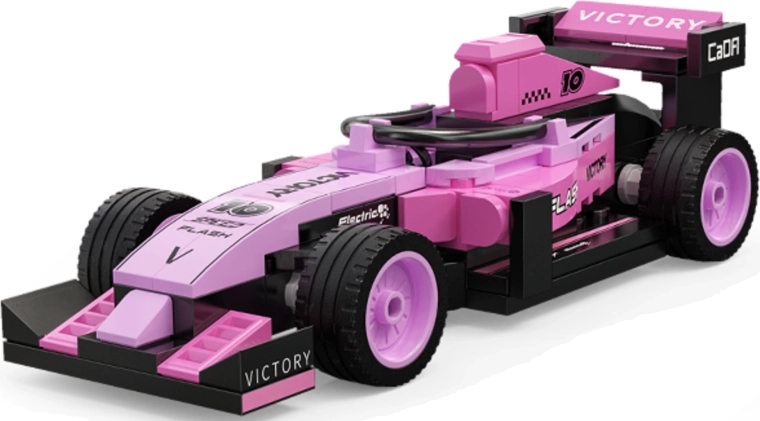 Pink circuit racer with realistic details