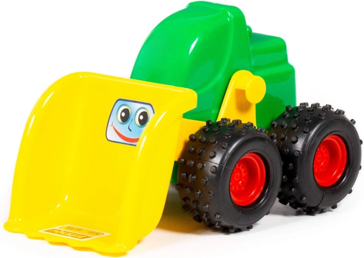 Mazs traktors–iekrāvējs ar kustīgu kausu – 1 gab.