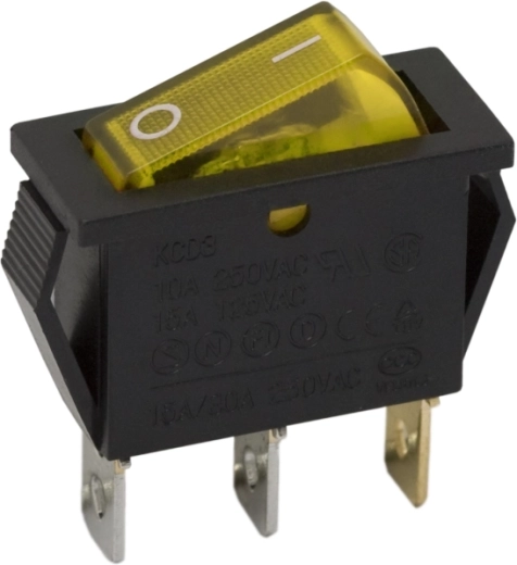 Rocker Switch with Yellow Backlight