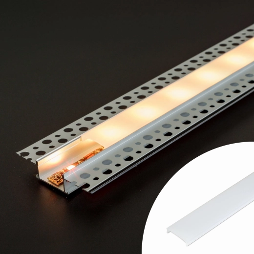 Opāla difuzors alumīnija LED profilam, 1000 mm