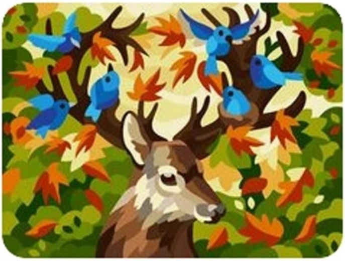 Norimpex Paint by Numbers Deer with Birds 40 × 50 cm