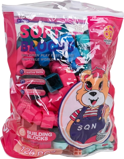 Set of Soft Building Blocks, 120 Pieces