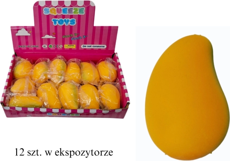 Antistresa spaidāmais gniotek mango formā – 1 gab.