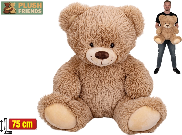 Plīša lācītis bēšā krāsā 75 cm Plush Friends