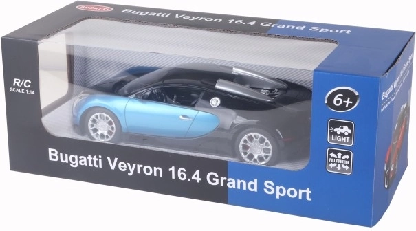 RC auto Bugatti Veyron 1:14 sarkans vai zils