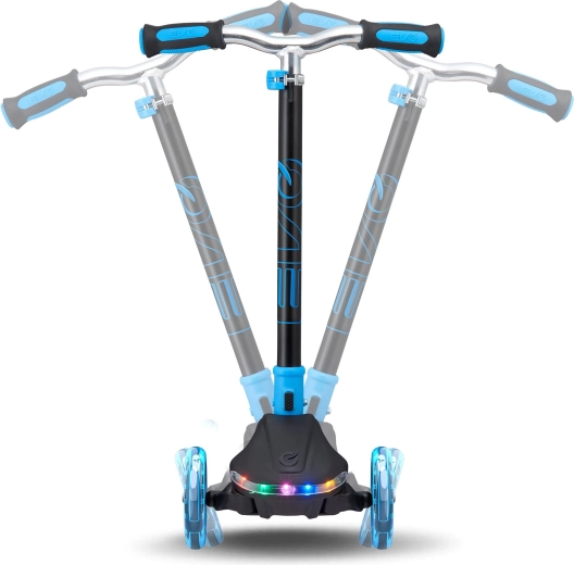 Stabils trīsriteņu dizains ar lean-to-steer