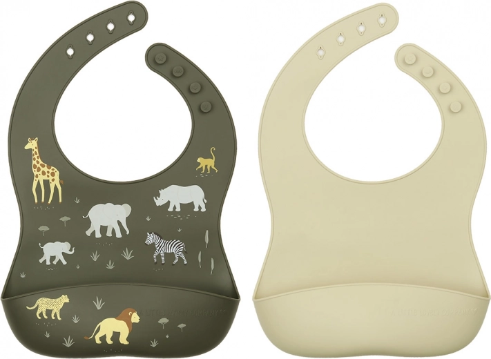 A Little Lovely Company set of silicone bibs for kids – Animals
