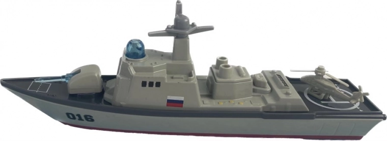 Battlecruiser with light and sound effects – metal die‑cast model ship