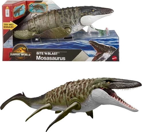 Jurassic World Mozasaurus ar žokļa uzbrukumu