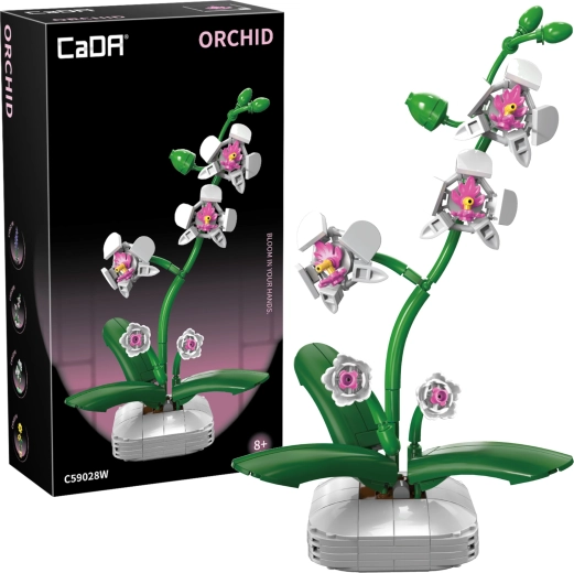 CaDA orhidejas konstruktors puķupodā, 25 cm, 237 detaļas