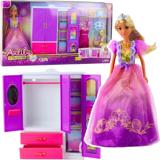 ANLILY Doll with Wardrobe and Accessories, 24 Pieces