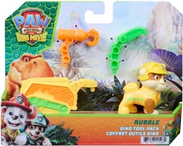 Ķepu patruļa: Dino filma Rubble ar piekabi un piederumiem