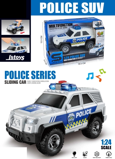 Policijas auto ar efektiem 15 cm