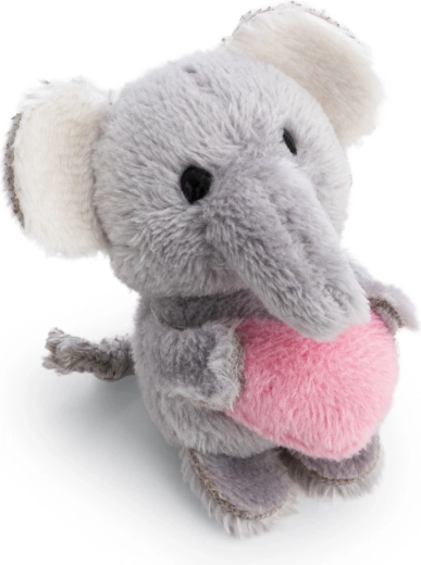 Baby elephant with a pink heart