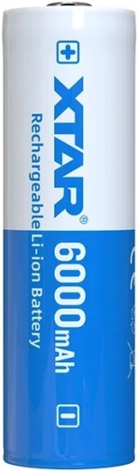 Xtar Li-ion akumulators 21700 3,6 V 6000 mAh ar aizsardzību – 1 gabals