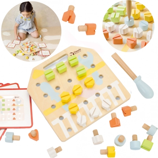 Classic World Wooden Activity Board with Screws