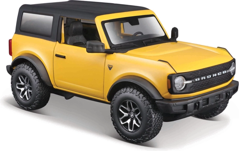 Maisto Ford Bronco Badlands 2021 yellow – die-cast car model 1:24