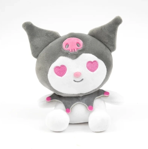 Plīša rotaļlieta Kuromi 25 cm – pelēka