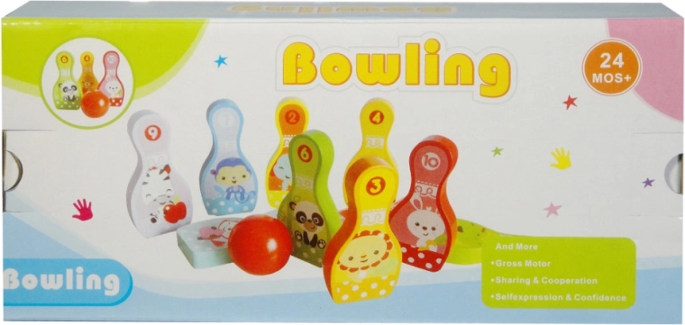 Koka boulinga komplekts bērniem