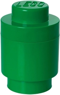 LEGO apaļa uzglabāšanas kaste tumši zaļa 12,3 × 18,3 cm