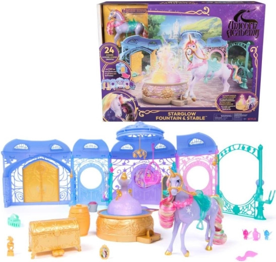 Unicorn Academy fold-out stable with sounds and lights with Wildstar
