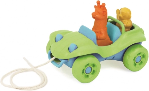 Zaļā velkamā automašīna no Green Toys