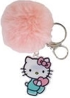Atslēgu piekariņš ar pūkainu bumbuli Hello Kitty