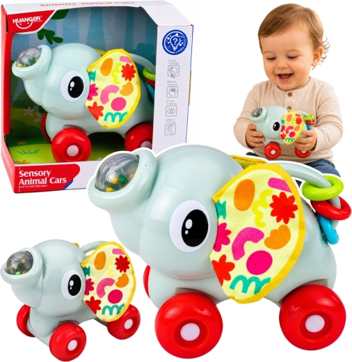 Sensory elephant car for toddlers
