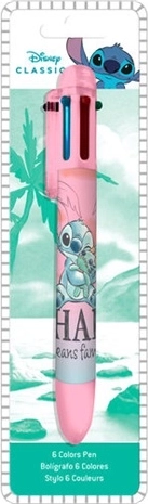 Disney Stitch sešu krāsu lodīšu pildspalva